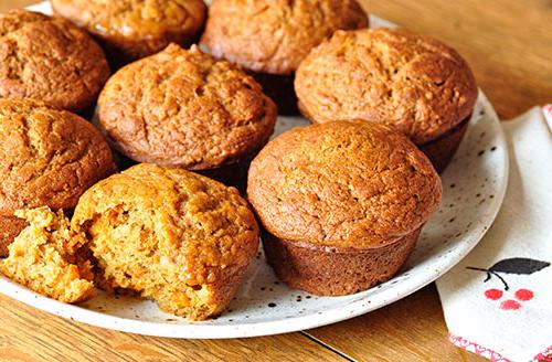 sweet potato muffins on plate